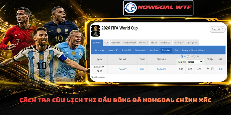 Cách tra cứu lịch thi đấu bóng đá Nowgoal chính xác